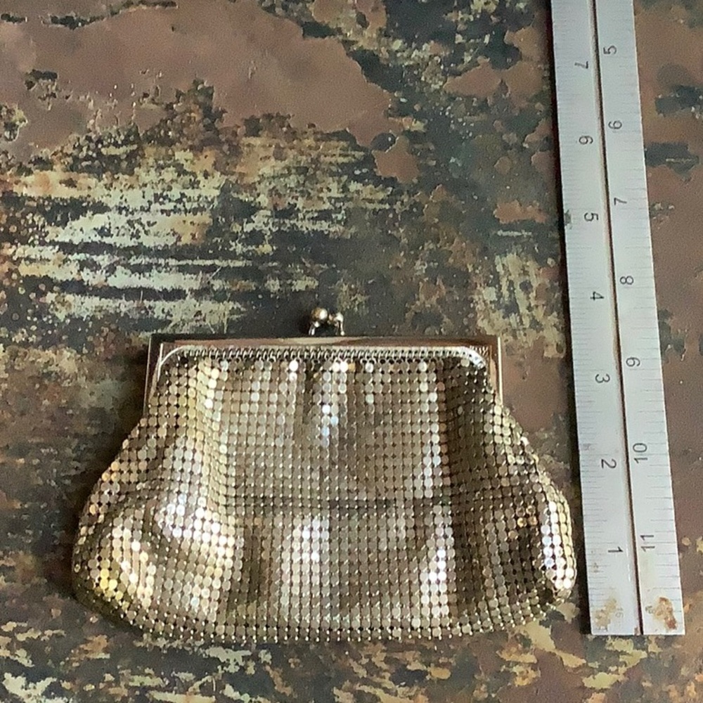 Vintage Silver Mesh Small Purse Wallet Never Used 50/60s - Picture 5 of 6